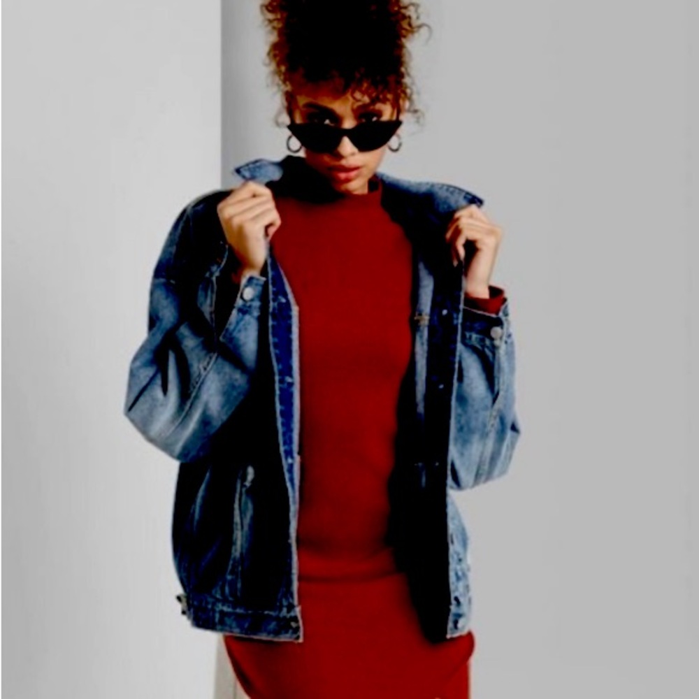 Wild Fable Distressed Blue Jean Jacket- X-Small (2-4)